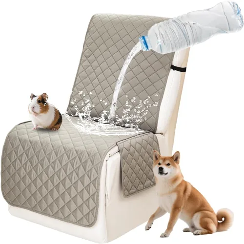 Vista 77 de Fundas impermeables para sofá reclinable seccional en forma de L, 7 piezas, antideslizantes, lavables, juego de fundas reclinables para mascotas