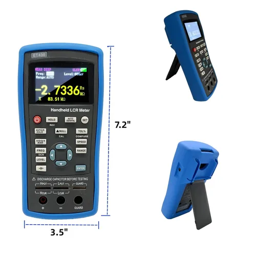 Vista 4 de ET430 LCR Medidor 100KHz Digital Inductancia Capacitancia Resistencia Probadores Multímetro Eléctrico con Puntos de Frecuencia Fijos