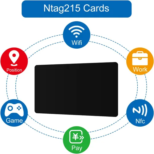 Vista 4 de 20 piezas de tarjetas NFC Tarjetas NFC regrabables NTAG 215 Tarjetas PVC en blanco fáciles y convenientes con chip NFC programable para tarjetas