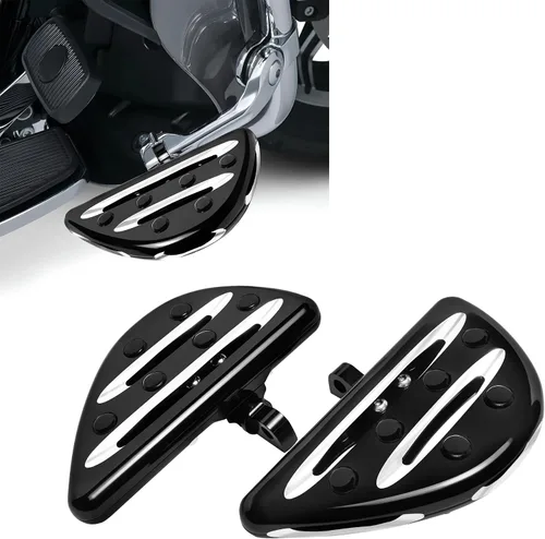 Vista 6 de Pisos Amplios para Motocicleta para Conductor y Pasajero Estriberas Frontales y Traseras para Harley Touring, Electra Glide, Road Glide, Road