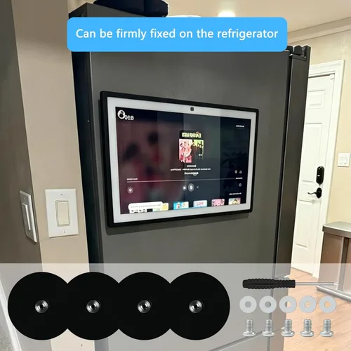 Vista 5 de Soporte magnético para refrigerador compatible con Show 15, sin soporte para taladro
