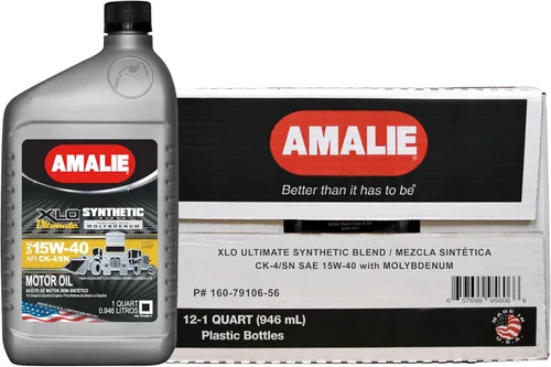 Vista 9 de Amalie Super XLO Ultimate 5W-40 Aceite para motor completamente sintético con molibdeno resistente (160-60197-36) 1 galón, paquete de 4 Fabricado