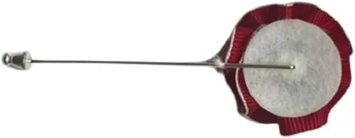 Vista 3 de Roseta patriótica Pin de solapa flor EE.UU. rojo blanco azul Boutonniere boda todos los días América hombres accesorio moda, Tela, Sin gemas.