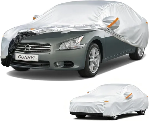 Vista 65 de GUNHYI - Funda de automóvil de 6 capas para Tesla Model 3 (2017-2025), impermeable para todo tipo de clima, protección UV contra la nieve, el sol