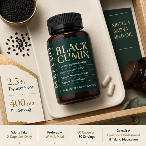 Vista 2 de Black Cumin Seed Oil Supplement, 2.5% Thymoquinone, 60 Capsules