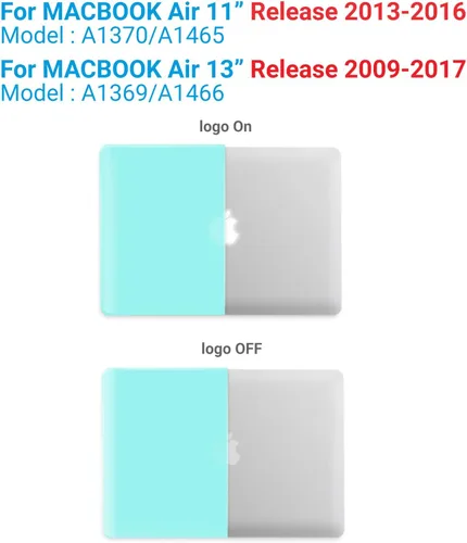 Vista 3 de IBENZER - Funda compatible con MacBook Air de 11 pulgadas, modelo A1370 A1465, funda de plástico suave al tacto, rígida, en paquete con funda