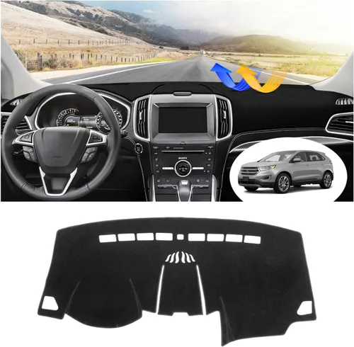 Vista 60 de FIILINES Cubierta para tablero Compatible con Mazda 3 2010-2013 Accesorios Tapete para tablero para Mazda 3 Accesorios Tapete para salpicadero