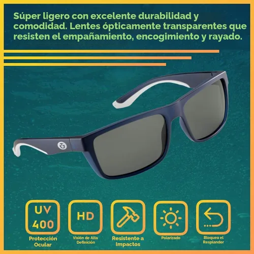 Vista 2 de Flying Fisherman 7879BSB Streamer - Gafas de sol polarizadas Marco azul marino cristalino/lente ahumado