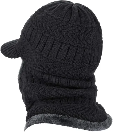 Vista 2 de Gorro tejido de invierno estilo pasamontañas, cálida máscara para ciclismo o esquí, talla universal