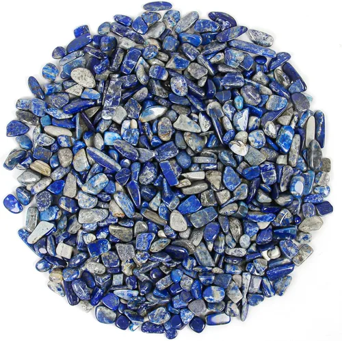 Vista 12 de Chips de cristal de amazonita natural triturado de 1.1 libras, chips de cristales curativos a granel, piedras preciosas de cristal triturado