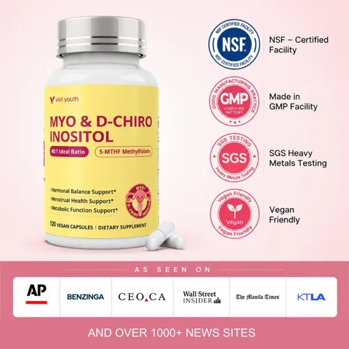 Vista 7 de Myo-inositol y D-Chiro Inositol 40:1 Equilibrio Hormonal, 120 Cápsulas
