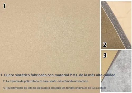 Vista 4 de Funda para asiento para Chevy Camaro, cuero artificial, hecha a medida, Negro