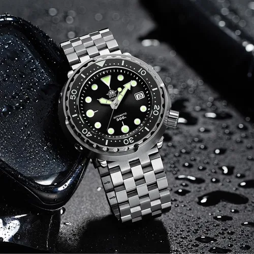 Vista 5 de ADDIESDIVE Relojes de buceo para hombre 1.870 in reloj de pulsera automático Nh35 impermeable 300 M luminiscente Chromalight Dial My-H5
