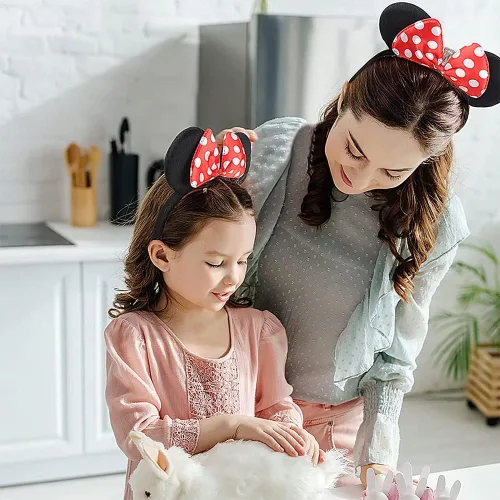 Vista 6 de Disfraz de Mickey Mouse de Disney para mujeres y niñas, con lazo, disfraz de Minnie Mouse para fiesta de cumpleaños