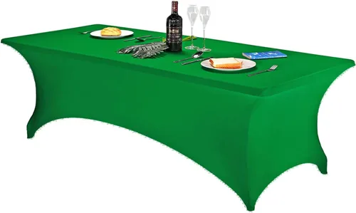 Vista 183 de FORLIFE - Funda de mesa de elastano, mantel ajustado de 4 pies para mesas rectangulares, funda elástica para patio, universal para bodas, banquetes