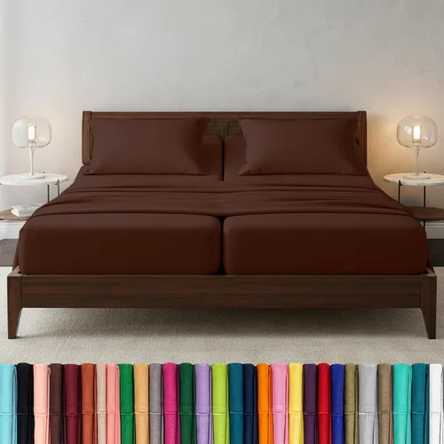 Vista 78 de Elegant Comfort - Juego de sábanas de microfibra de 1500 hilos de calidad hotelera prémium de 4 piezas - Resistente a arrugas, sábana bajera