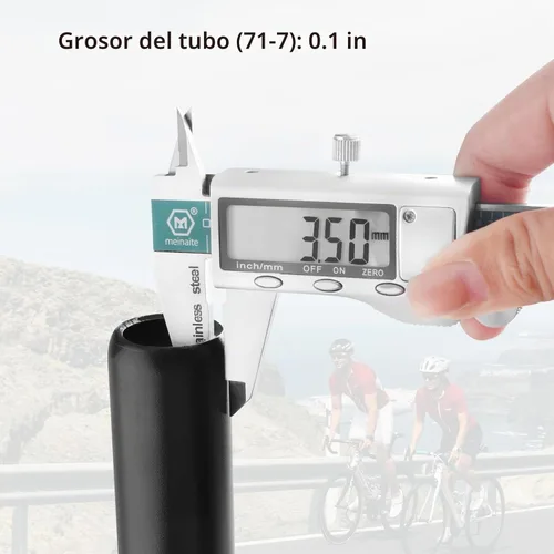 Vista 7 de Tija de sillín de bicicleta TRIWONDER 25.4mm 27.2mm 28.6mm 30.4mm 30.8mm 31.6mm de aluminio de 350mm de longitud poste de sillín de aleación poste
