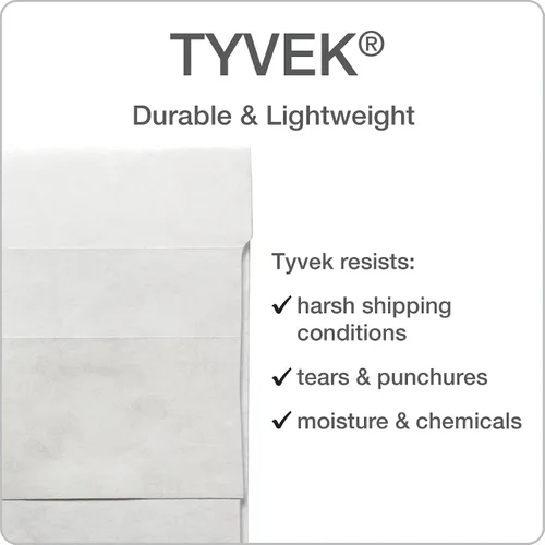 Vista 2 de Quality Park Tyvek - Sobres grandes de 10 x 13 pulgadas, paquete de 100 unidades, 2 pulgadas de expansión, desgarros, pinchazos y bolsas de correo