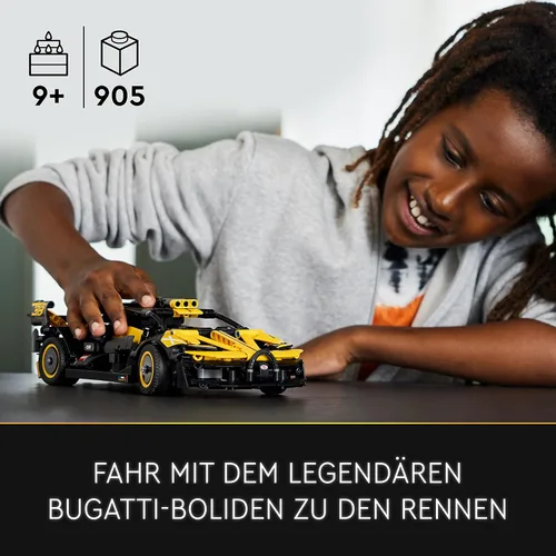 Vista 2 de LEGO 42151 Technic Bugatti - Coche de juguete de carreras, modelo de coche coleccionable, vehículos icónicos de 9 años