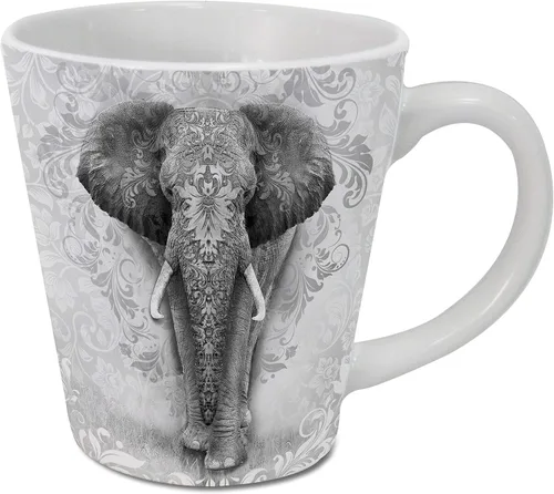 Vista 17 de Taza de leopardo Tazas de viaje de cerámica de animales lindos Taza para amantes del café Diseño de leopardos Gran regalo novedoso Ropa