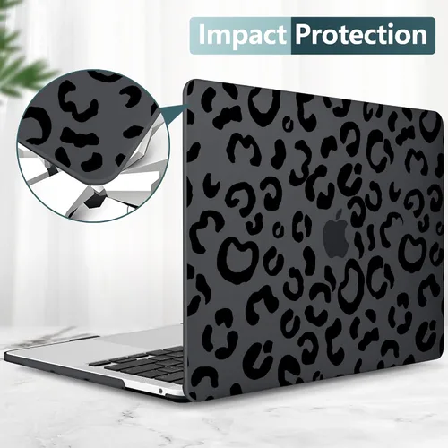 Vista 5 de TWOLSKOO Funda compatible con MacBook Pro de 13 pulgadas 2023-2016 A2338 M2/M1 A2251 A2289 A2159 A1989 A1706, carcasa rígida de plástico y funda