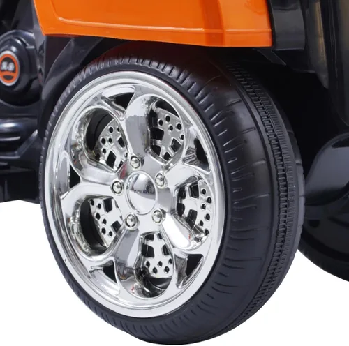 Vista 7 de Freddo Juguetes para niños pequeños de 6 V, funciona con pilas, estilo picador eléctrico, triciclo, para niños de 3 a 6 años, color naranja