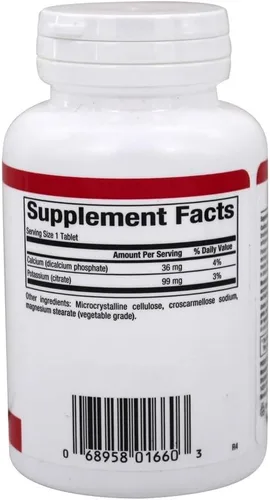 Vista 2 de Natural Factors - Citrato de potasio 99 mg, soporta músculos saludables, nervios y corazón, 90 tabletas