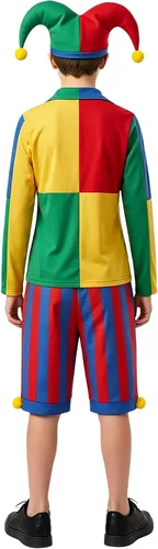 Vista 3 de Choomomo Conjunto de 3 piezas para fiesta de carnaval de payaso para niños Colorido