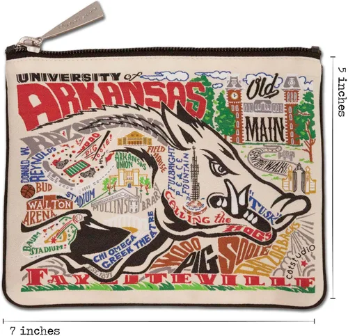 Vista 6 de Catstudio Bolsa con cremallera Parent South College, Arkansas Razorbacks