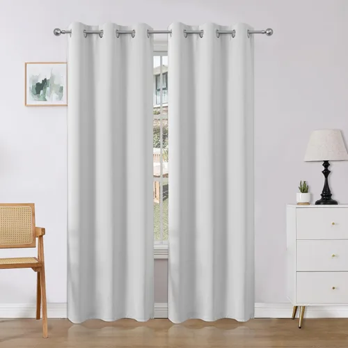 Vista 43 de Joydeco Cortinas opacas para dormitorio de 72 pulgadas de largo, 2 paneles de cortinas con aislamiento térmico para oscurecer la habitación