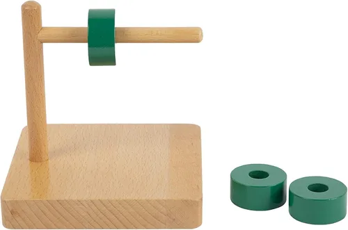Vista 2 de Adena Montessori Discos en clavija horizontal Montessori Juguetes para bebés de 12 a 18 meses