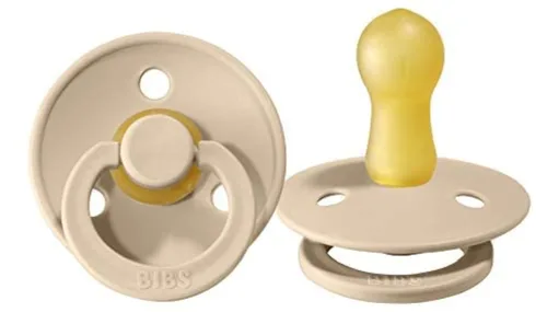 Vista 78 de BIBS - Paquete de 2 chupetes para bebés, goma natural libre de bisfenol A, hechos en Dinamarca, colección Colour, para bebés de 18+ meses, azul bebé