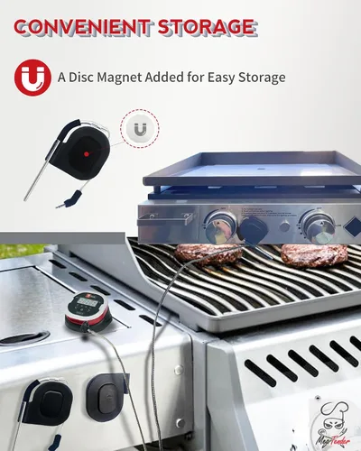 Vista 4 de Sondas de temperatura Pro Grill para Weber iGrill, centro de parrilla inteligente Connect y parrilla, sondas de termómetro ambiental lavables