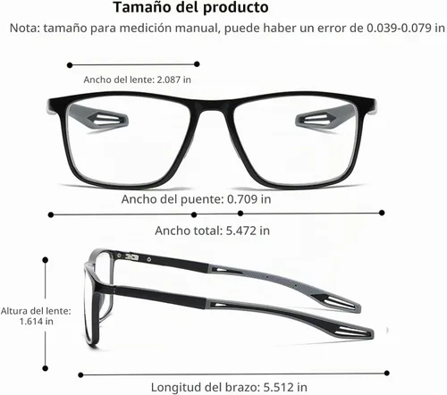 Vista 6 de Multifocal Progressive Transition Photochromic Reading Glasses Blue Light Blocking Multifocus Readers Spring Hinge