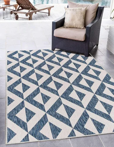 Vista 14 de Unique Loom Jill Zarin Outdoor Collection - Alfombra rectangular (2 pies 2 pulgadas x 3 pies 1 pulgadas, rectangular, beige y marrón)