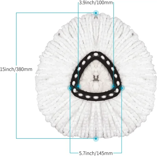 Vista 3 de Paquete de 3 repuestos para trapeador de cabeza de repuesto EasyWring Spin Mop Recambios