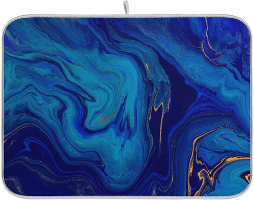 Vista 35 de Tapete de secado de platos súper absorbente, tapete de microfibra de secado rápido, 16 x 18 pulgadas, almohadilla de secado de platos de cocina