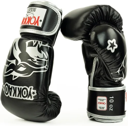 Vista 2 de YOKKAO Guantes de boxeo Muay Thai transpirables de diseño Guantes de entrenamiento y combate de cuero premium para hombres y mujeres Guantes