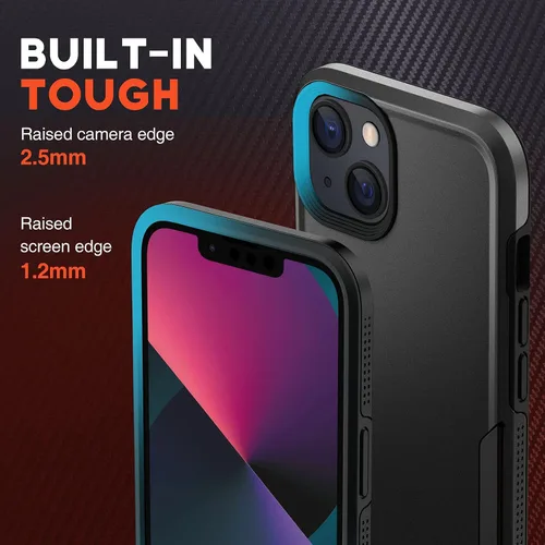 Vista 4 de NTG Funda compatible con iPhone 14 y iPhone 13, [estructura de protección de 2 capas] [anticaídas de grado militar], funda rígida y delgada