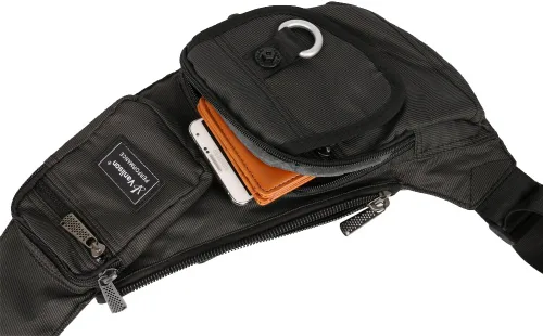 Vista 5 de Mochila de nylon para el pecho, mochila de viaje en bicicleta y gimnasio