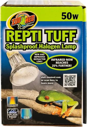 Vista 5 de Zoo Med Turtle Tuff - Lámpara halógena a prueba de salpicaduras de 50 vatios