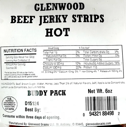 Vista 2 de Glenwood Beef Jerky Tender Beef Jerky Jerky 6 onzas