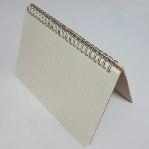 Vista 4 de YUREE Cuaderno de espiral/diario en espiral, cuaderno de tapa dura, 140 páginas (70 hojas) con rayas anchas, A5, 8.4 x 5.9 pulgadas, paquete de 5