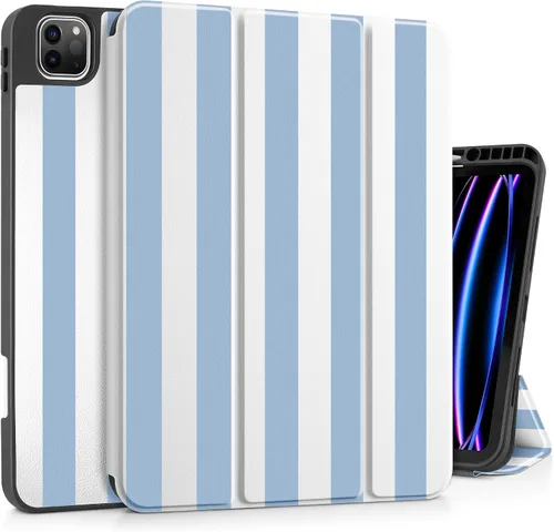 Vista 19 de Funda Tuiklol para iPad Pro de 12.9 pulgadas 2022 2021 2020 2018 6th / 5th / 4th / 3rd Gen Built in Pencil Holder Protective Stand Back Cover with