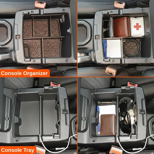 Vista 2 de Vehicle OCD - Divisor de consola central y organizador de bandejas para Jeep Wrangler JL/JLU (2018-2020) (2021-2022 See Fitment) Gladiator JT Truck