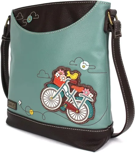 Vista 9 de CHALA Sweet Messenger - Bolso de hombro de tamaño medio con correa ajustable Ajolote - Turquesa