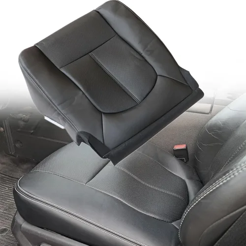 Vista 3 de NLQR Fundas de asiento de repuesto para el lado del conductor y del pasajero, color negro, compatible con Ford F250 F350 F450 F550 Lariat 2011 2012