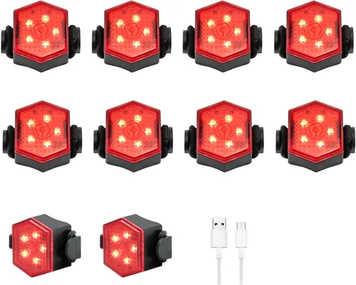 Vista 9 de Bike Tail Light Bicycle Rear Light USB-C Rechargeable LED Cycling Safety Flashlight with 4 Light Mode for Road Mountain Night Riding & Adults Men