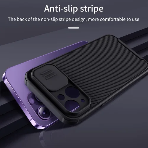 Vista 3 de Funda magnética para iPhone 13, funda protectora de cámara para iPhone 13 [compatible con carga MagSafe] con cubierta deslizante para lente, funda
