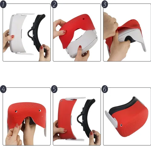 Vista 7 de Funda a prueba de polvo Carcasa protectora VR Accesorios Soft Fit para Oculus Quest 2 VR Gafas adecuadas para su equipo de realidad virtual